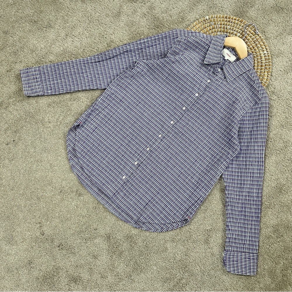 XiRENA Women’s Dawson Crinkled Button Down Shirt Longsleeve in Plaid Purple XS - Picture 3 of 14